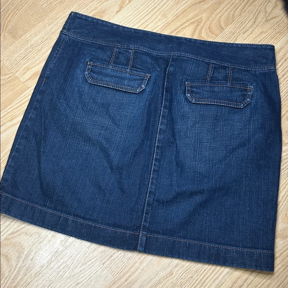 LOFT Dark Blue Denim Mini Skirt size 10